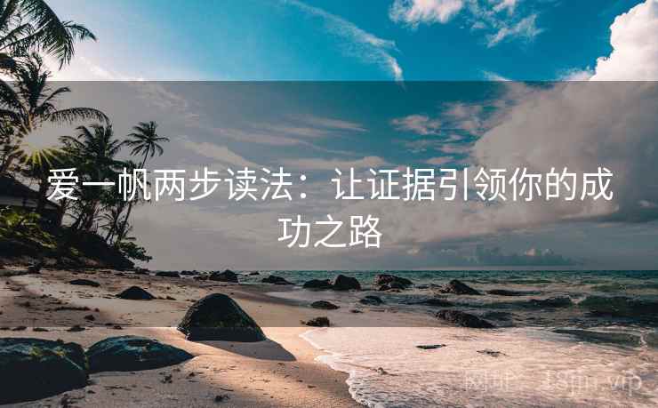 爱一帆两步读法：让证据引领你的成功之路