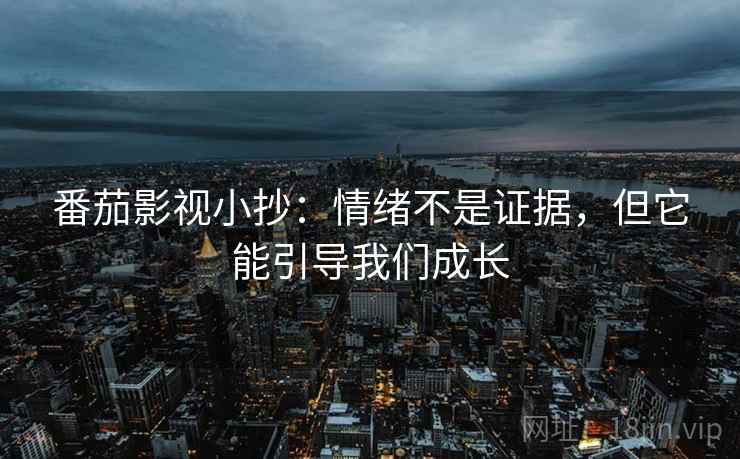 番茄影视小抄:情绪不是证据,但它能引导我们成长